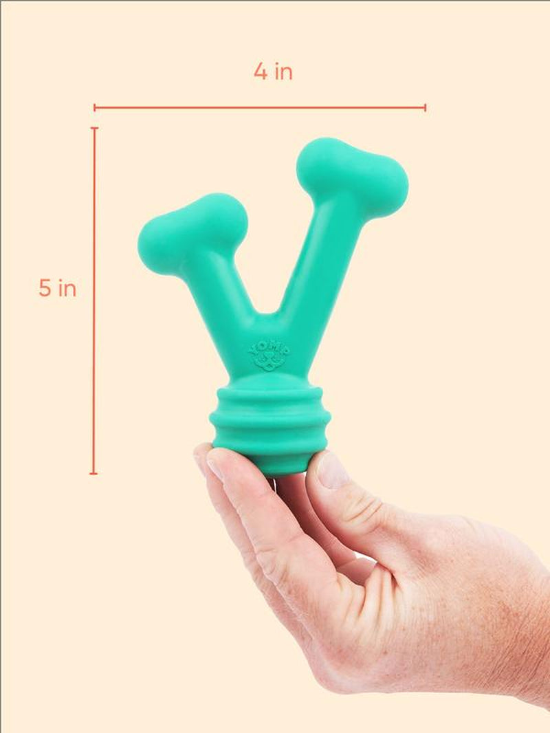 Yomp Funnybone MAX: All-Natural Rubber Dog Toy, Nontoxic, Safe for Pet Play